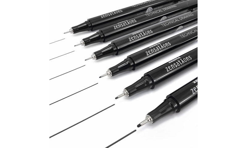 Zebra Technical Drawing Pens, Acid Free, Pigment Ink, Fade Proof, 4 writing widths available 0.1mm to 0.5mm