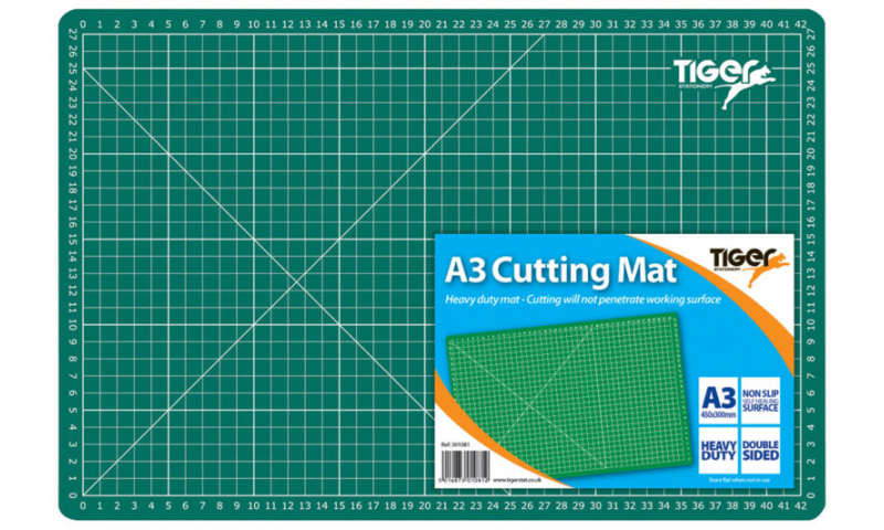 Tiger A3 Double Sided Self-healing Cutting Mat with Printed Guides. (New Lower Price for 2022)
