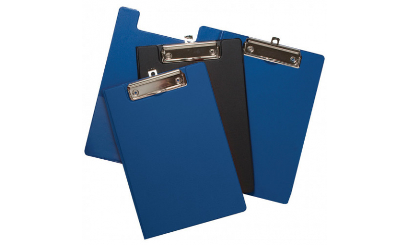 Tiger A5 Foldover PVC Clipboard, 2 assorted colours.