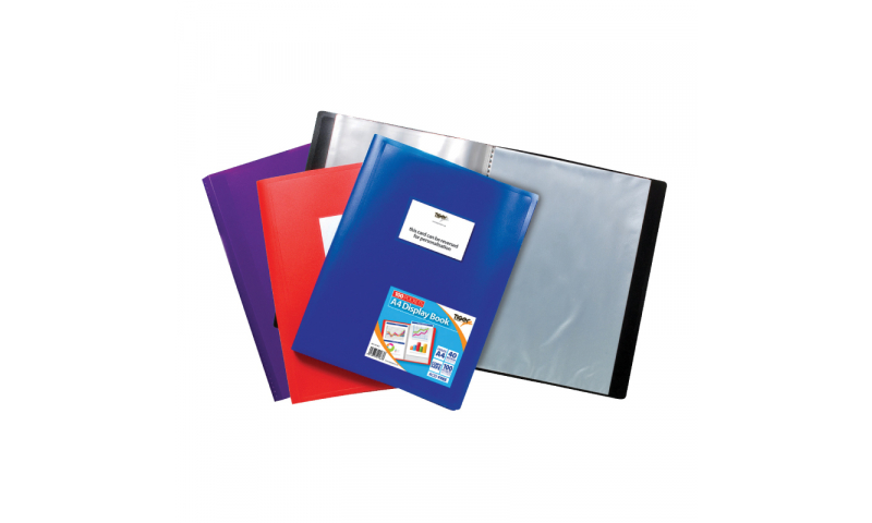 Tiger Flexicover Eco Display Book, A4 10 Pocket asstd colours (New Lower Price for 2022)