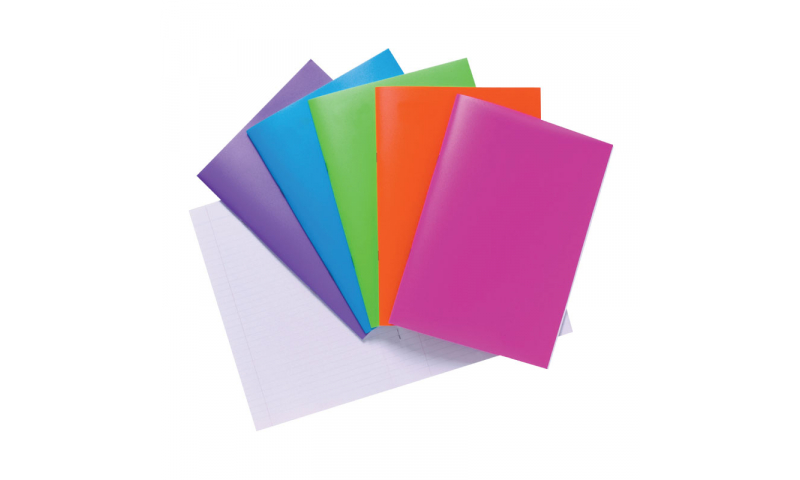 Tiger A4 Polyprop cover Bright Ruled Notebooks, 40 Sheets, 5 Asstd.