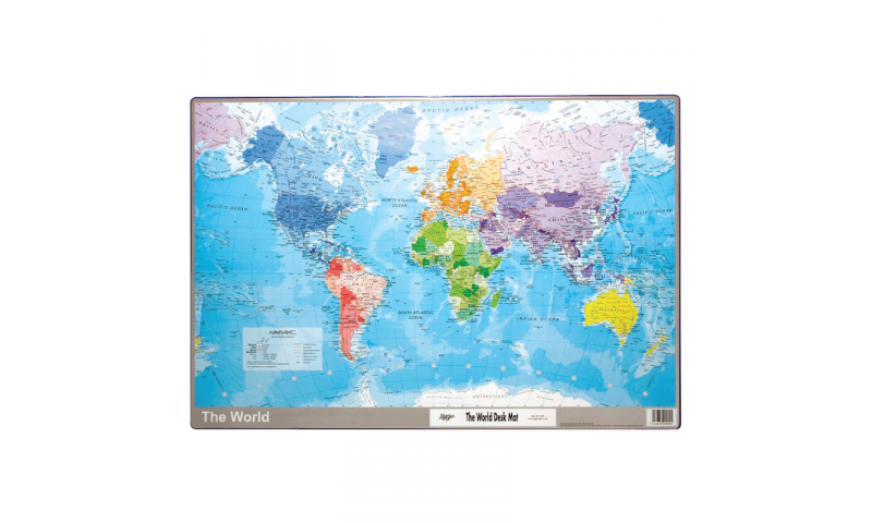 Tiger Map of World Desk Mat 590x400mm  (New Lower Price for 2021)