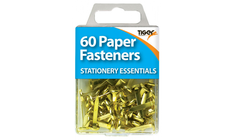 Tiger Essentials, 45 Paper Fasteners 20mm Brass
