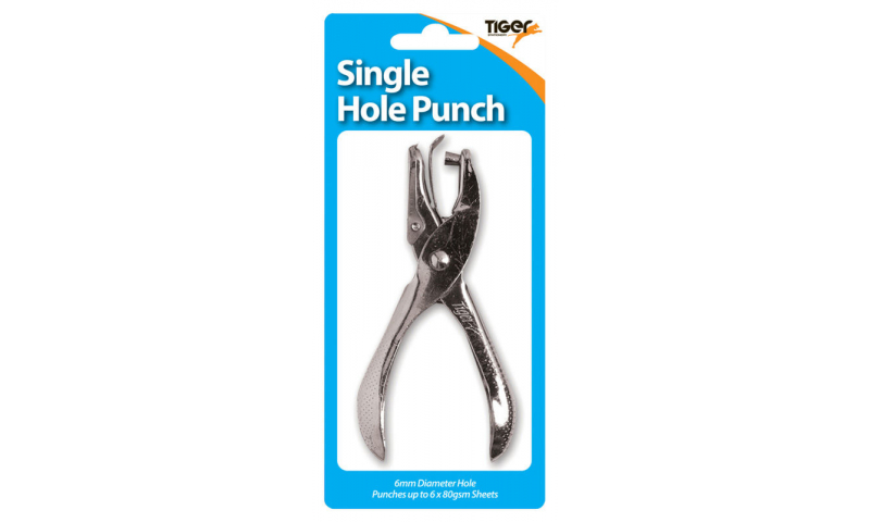 Tiger Single Hole Metal Plier, Paper Punch, Hanging Pack