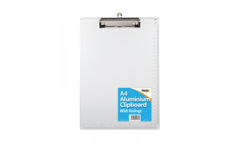 Tiger A4 Aluminium Clipboard with Edge Ruler (New Lower Price for 2022)