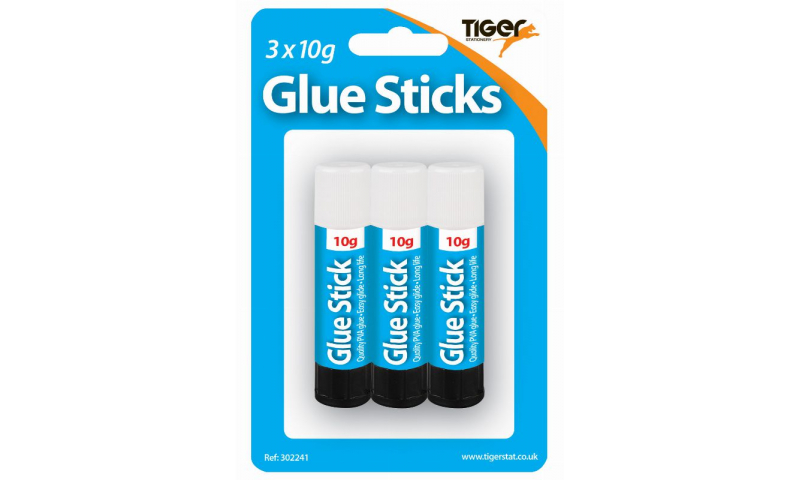 Tiger Small Glue Stick 10g, Triple Value Hangcard