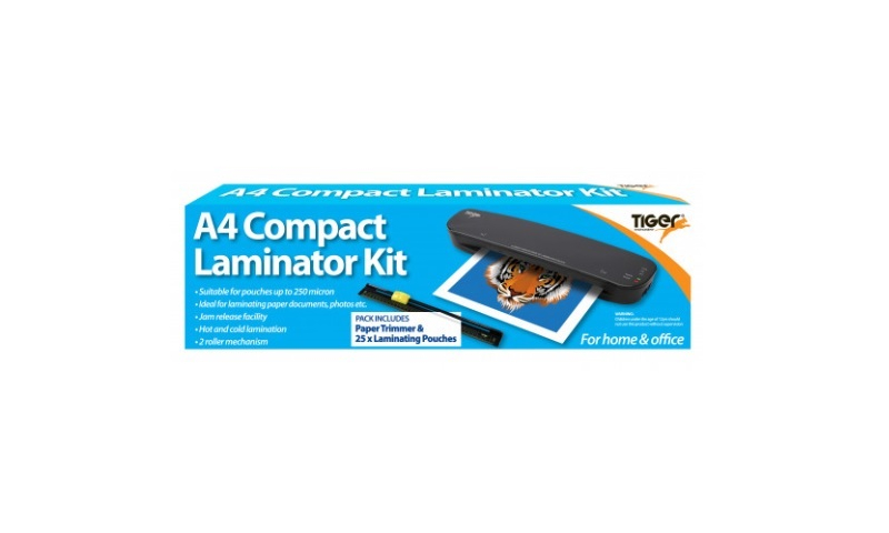 Tiger A4 Laminator Pouch, Trimmer & Pouches Kit Deal