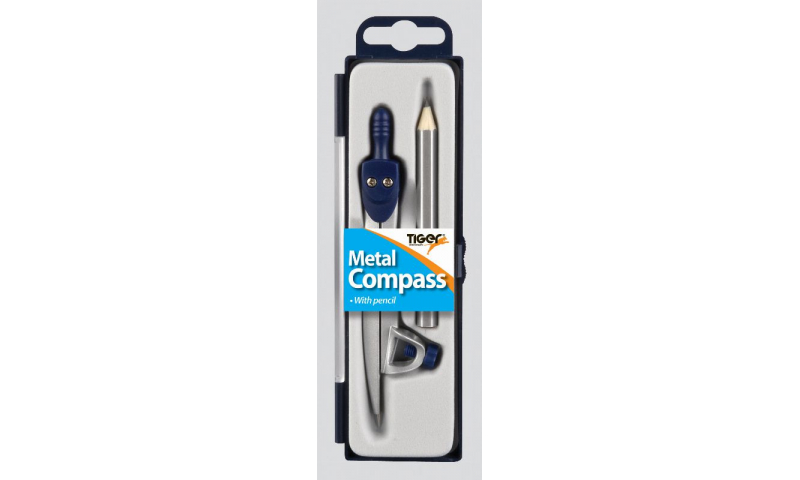 Tiger Metal Compass with Pencil - Gift Boxed
