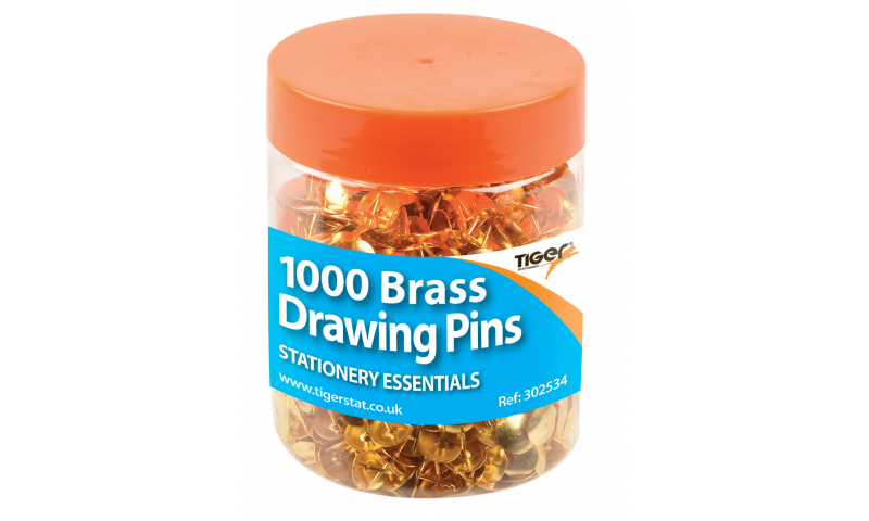 Tiger Tub of 1000 Brass Drawing Pins