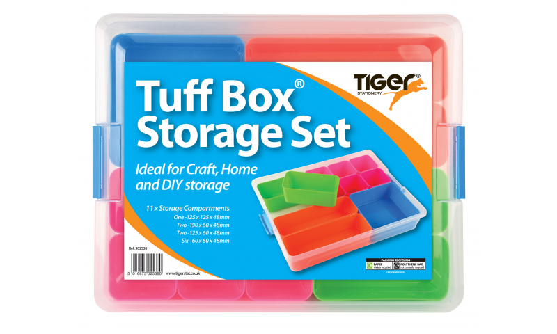 Tiger Tuff Box, Multi compartment storage system.