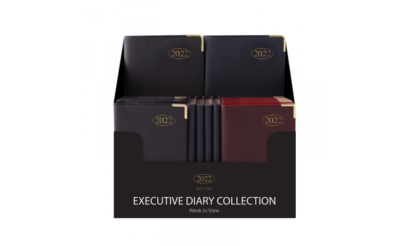 Deluxe Pocket & Slimline 2022 Diary Diaries Asstd in Counter Display