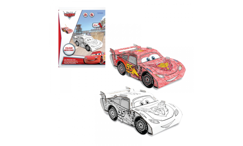 Starpak Disney Cars, Create Your Own 3D Model Kits including Colouring Pencils