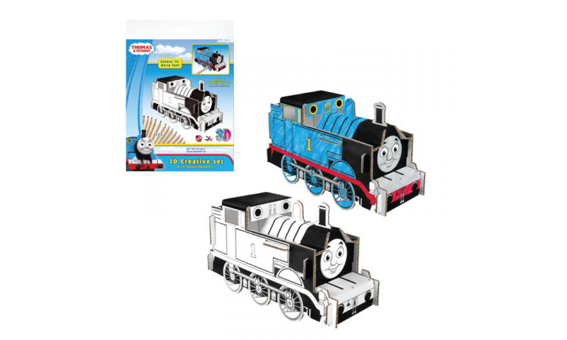 Starpak Thomas The Tank Create Your Own 3D Model Kits including Colouring Pencils.