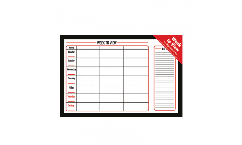 Just Stationery Weekly Dry Wipe Planning Board, 400x600mm