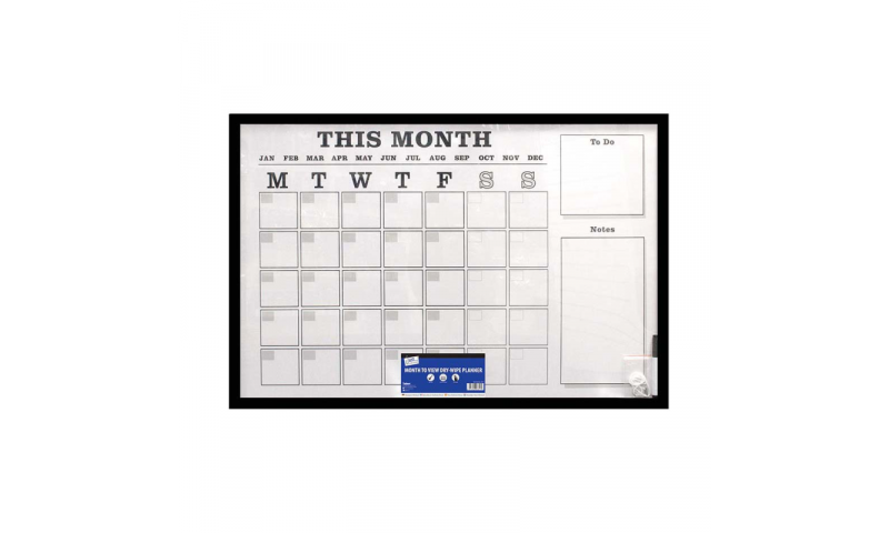 Just Stationery Large Monthly Dry Wipe Planning Board, 800x600mm (New Style arriving November)
