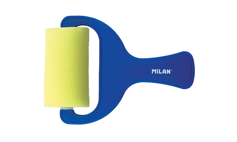 Milan Sponge Roller Brushes, ideal for: Background application of Watercolours & Poster paints.70 mm Smooth Finish
