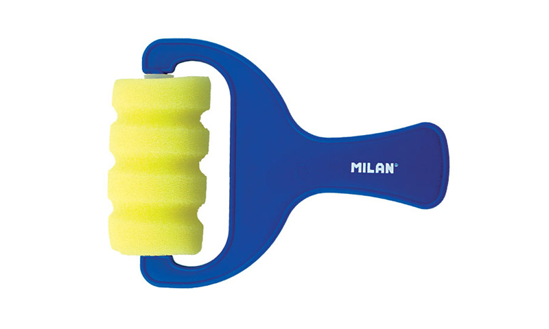 Milan Sponge Roller Brushes, ideal for: Background application of Watercolours & Poster paints.Vertical Stripes