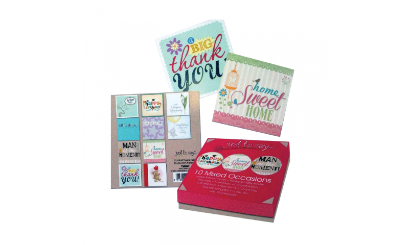 Just to Say Greeting Cards, Mixed Occasion Pack of 8, in Gift box