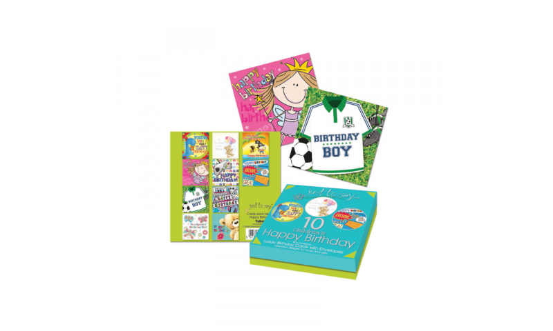 Just to Say Birthday Cards, Pack of 8 Children's Designs asstd, Gift boxed