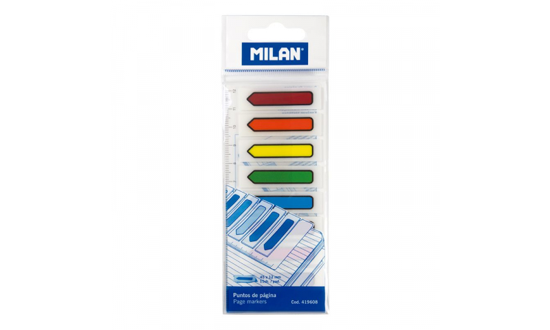 Milan Page Marker Arrows, 8 colours Plastic in Pack.