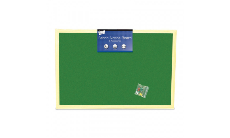 Just Stationery Notice Board, Fabric 600 x 800mm (New Lower Price for 2022)