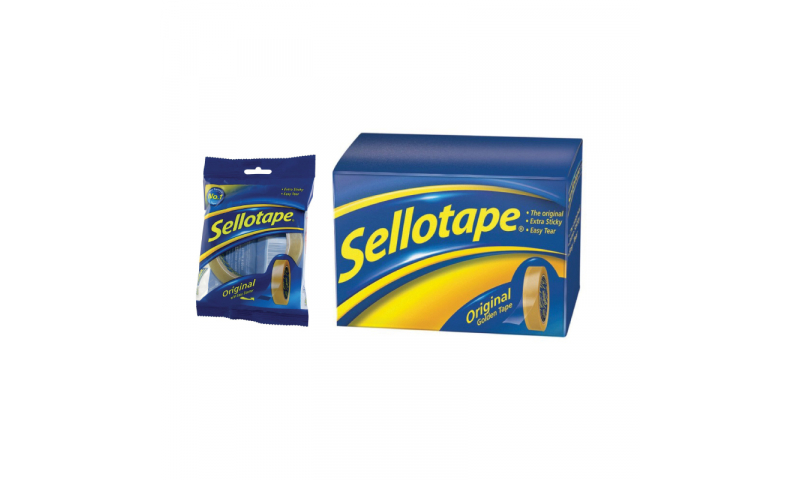 Sellotape Gold Original Tape 24mm x 66M, individual hangpack