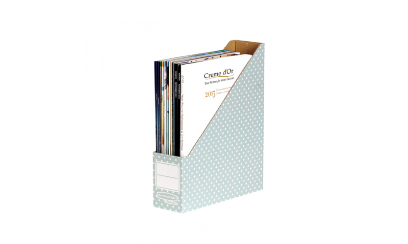 Fellowes Style Magazine File, 100% Recycled, Green / White - Pack of 10