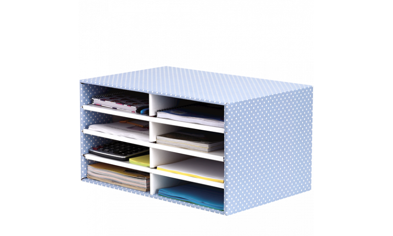 Fellowes Style Fastfold Desktop Sorter, Blue / White 100% Recycled Board