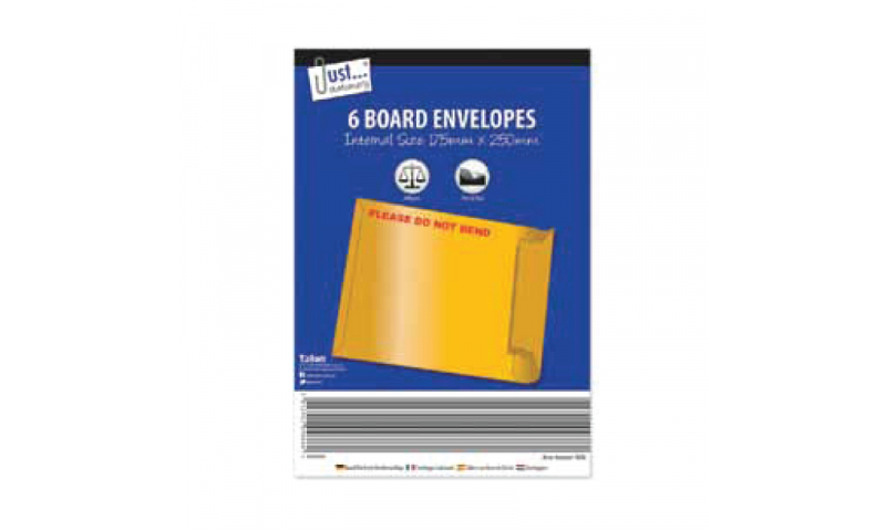 Just Stationery Rigid Boardback Envelopes 170x250mm Pack 6 (New Lower Price for 2022)