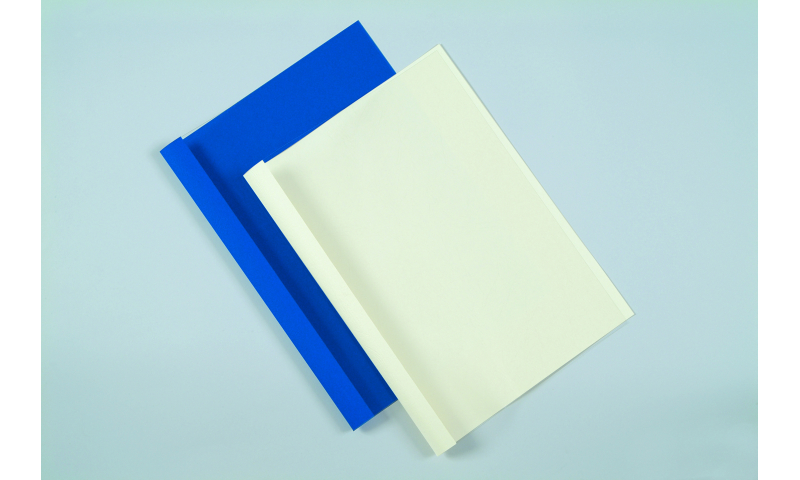 Fellowes Prestige A4 Thermal Binding Covers Blue Back & Clear Front, 100 Box, 1.5mm (Binds 1 - 8 Sheets)