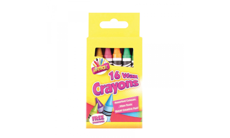 ArtBox Wax Crayons & Sharpener - Pack of 16