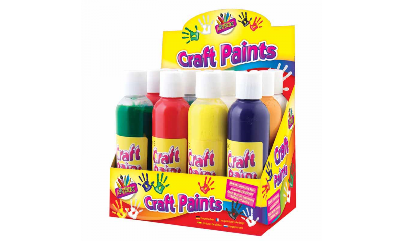 Artbox Craft Tempera Paint 200ml 6 Asstd Primary Colours (New Lower Price for 2021)