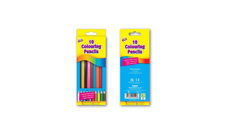 ArtBox 10 pack Colouring Pencils, Hangpacked Full Length