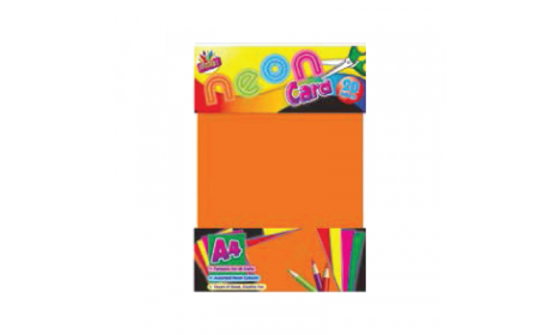 ArtBox Neon Craft Activity Paper, 4 Asstd, A4, 15 sheets