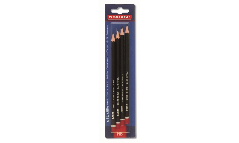 Primo Deluxe Lacquered Pencil 4pk HB Carded: (New Lower Price for 2021)