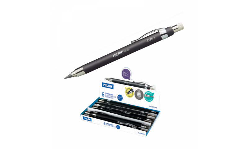 Milan Clutch Pencils, Jumbo 5.2mm lead with Sharpener