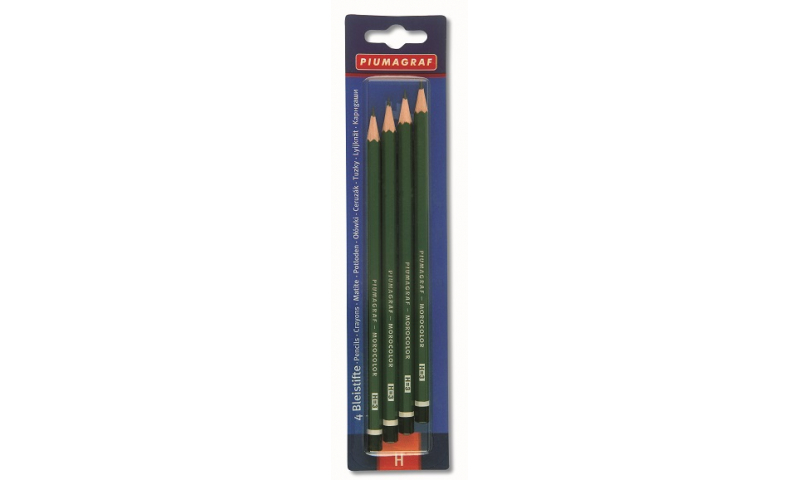Primo Deluxe Lacquered Pencil 4pk H Grade Carded