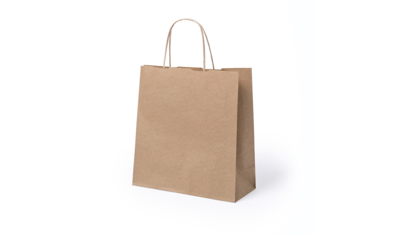 Eco Paper Bag Rope handles & Gusset CENTION, Size: 22 x 23 x 9 cm