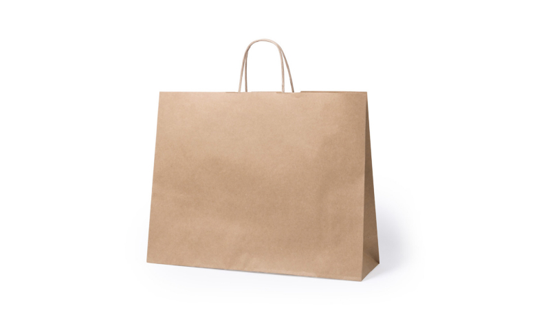 Eco Paper Bag, Rope Handles & Gusset.  Size: 41 x 32 x 12cm