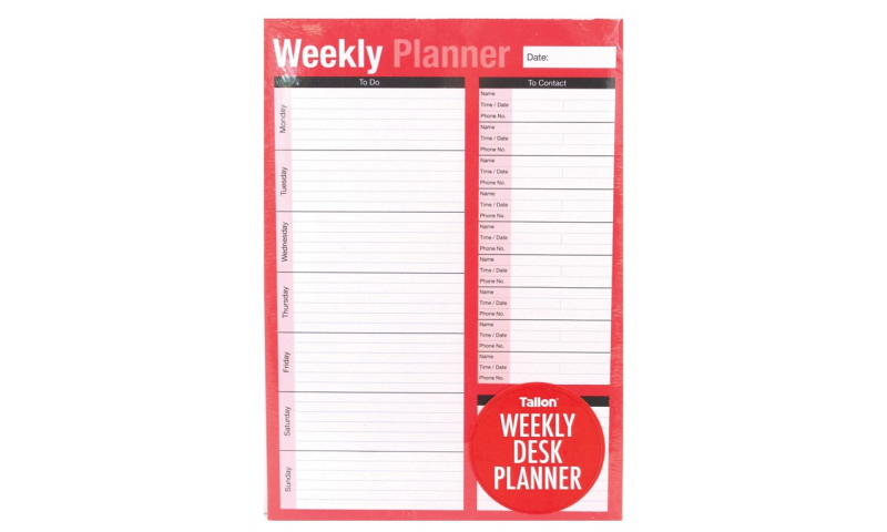 Weekly Desk Planner & Things to Do - Undated A4 Size