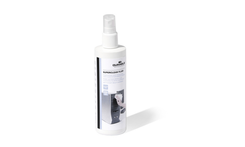 Durable SUPERCLEAN fluid 250ml bottle of Hard Surface cleaning fluid