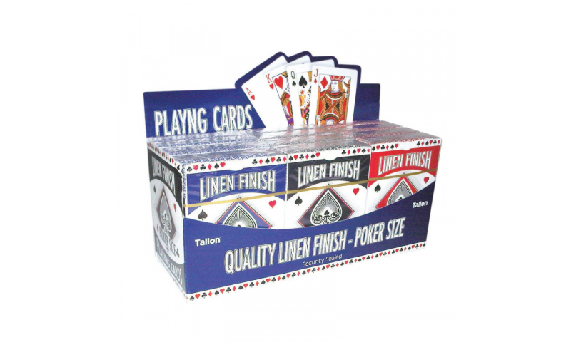 Playing Cards, Large, Linen finish, in Display box (New Lower Price for 2022)