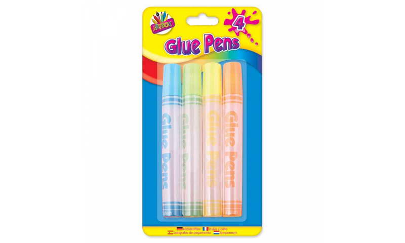 Artbox Sponge Tip Glue Pen 50ml, Card of 4