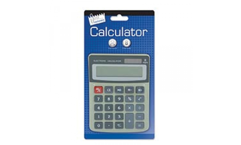 Just Stationery Med 8 Digit Desktop Calculator, Dual Power (New Lower Price for 2022)
