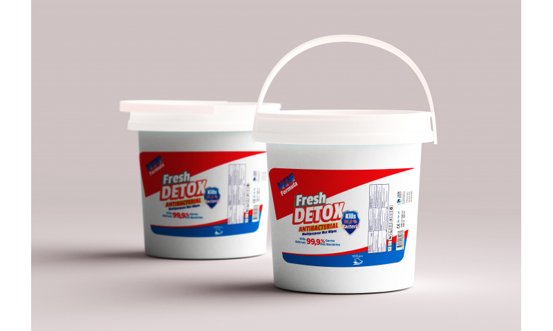 Detox Antibacterial Wipes - Bucket of 1000