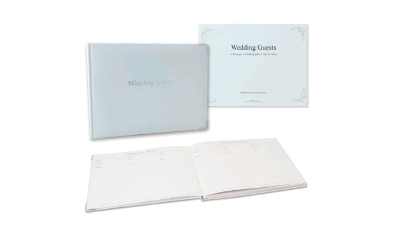 Wedding Guests Book in white Presentation box
