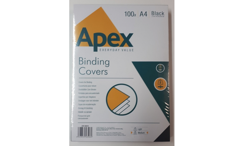 Apex A4 Clear PVC Binding Covers, 140mic - Pack 100