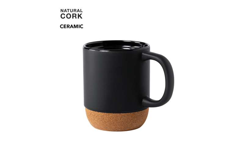 Natura 420ml Ceramic & Cork Mug
