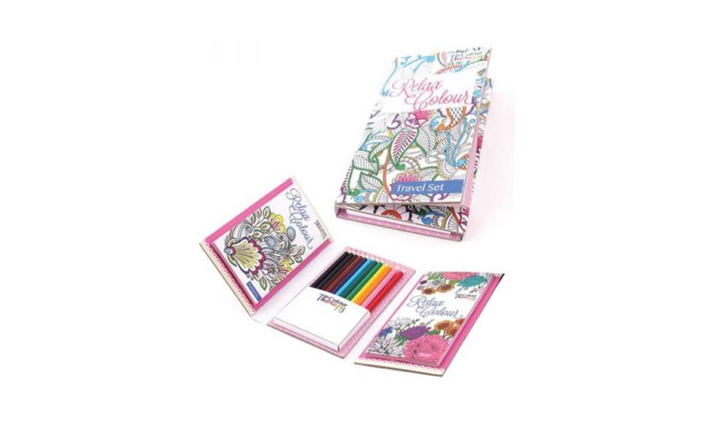 Colour Therapy, Relax with Colours Travel Set with 12 Pencils