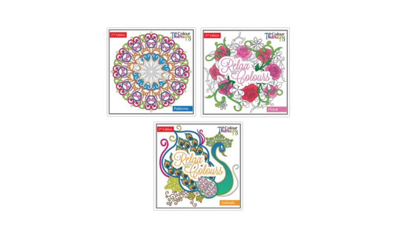 Colour Therapy Adult Colouring Books, 3 Asstd, Series 2